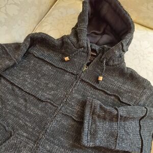 NEW! Lost Horizons Mens Memphis Wool Fleece Lined Zip Sweater Onyx Size XXL $195